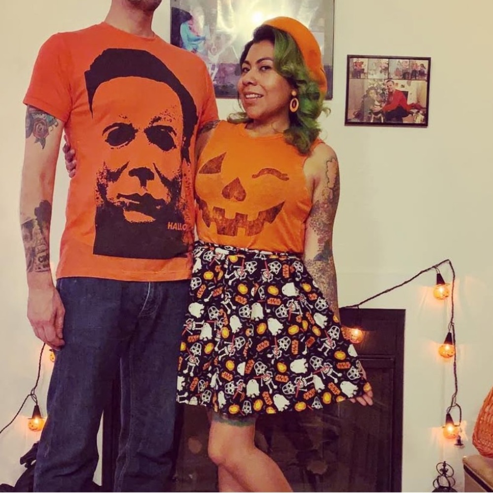 Star Wars Halloween Skater Skirt Pleated High Waisted by BrittneeBraunDesigns